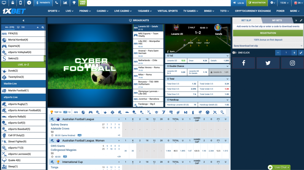 1xbet betting site